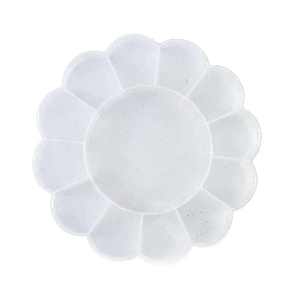 13 Section Flower Shape Transparent Plastic Organizer Storage Box (1 Pc)