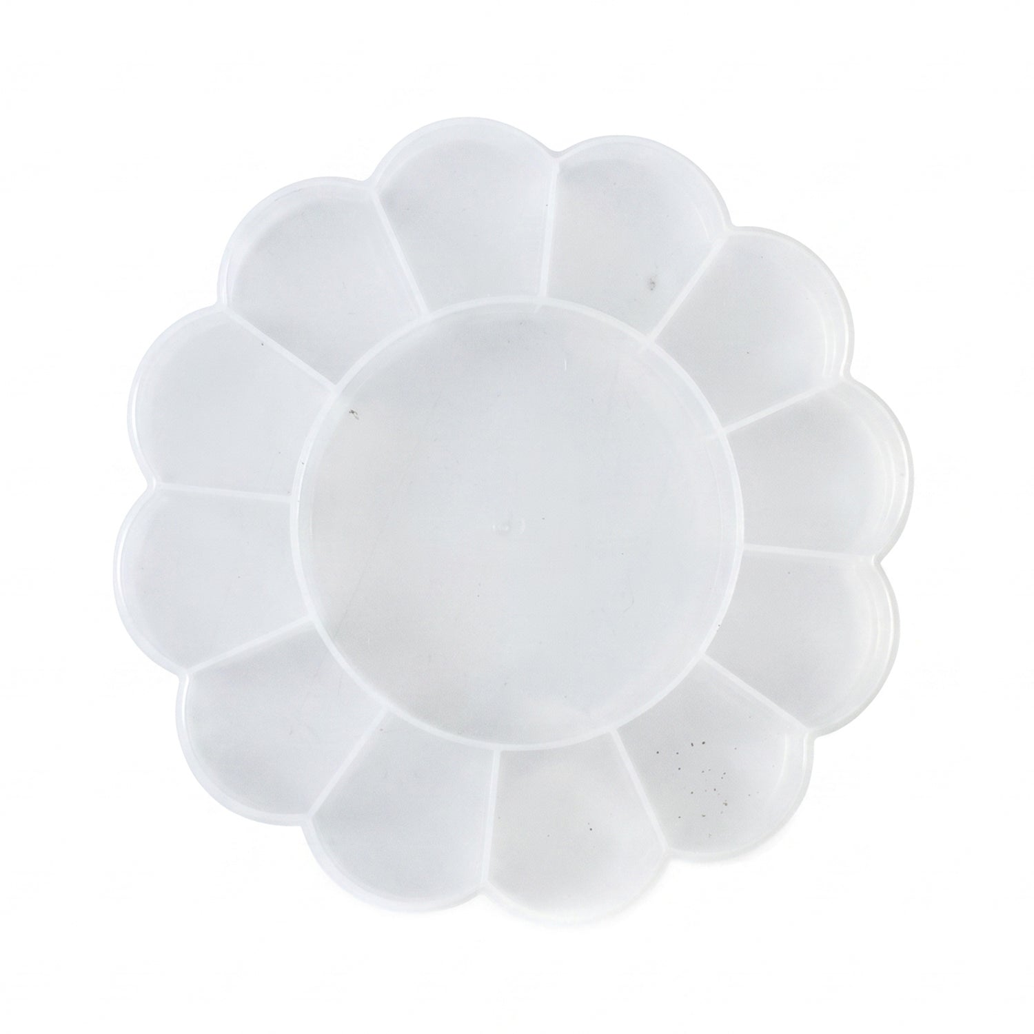 13 Section Flower Shape Transparent Plastic Organizer Storage Box (1 Pc)
