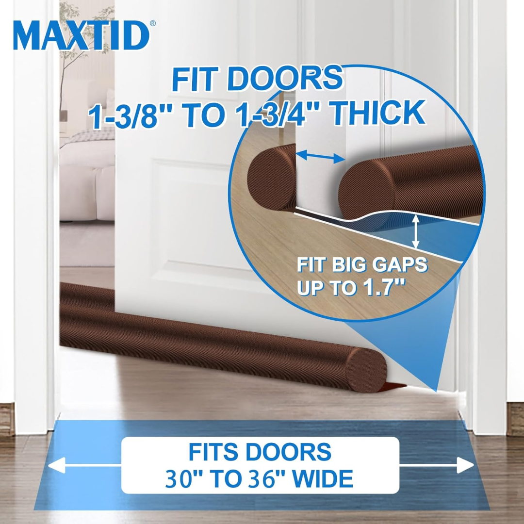 DeoDap Twin Door Draft Stopper Guard Protector - scale and size reference