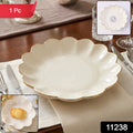 Lotus Flower Decorative Serving Tray Stylish Snack Dry Fruit Platter (1 Pc)