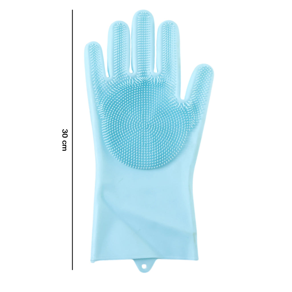 Multipurpose Silicone Dishwashing Cleaning Glove With Scrubber Brush (1 Pc)