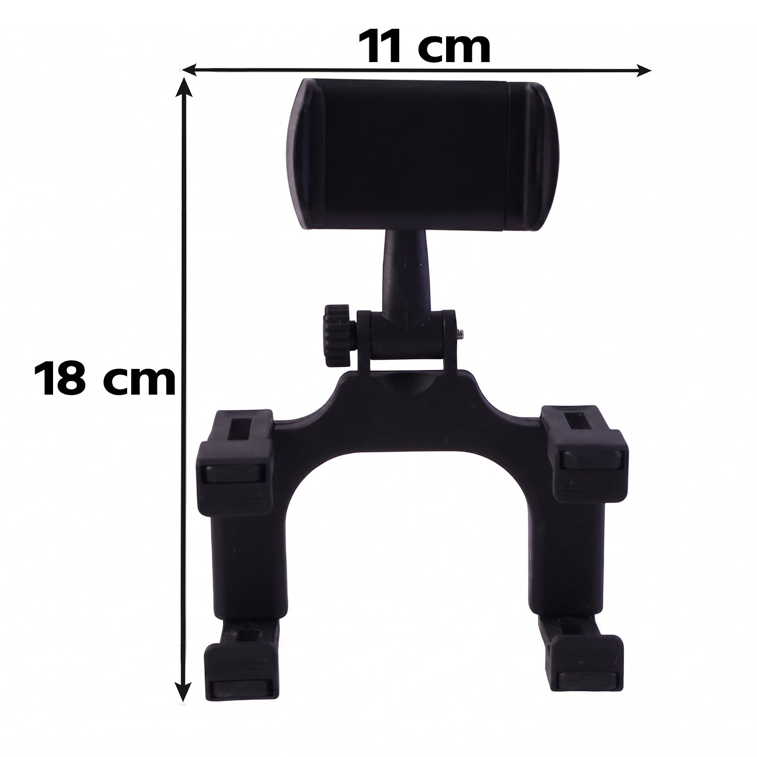 360 Degree Car Rear View Mirror Mobile Phone Holder Adjustable Mount (1 Pc)