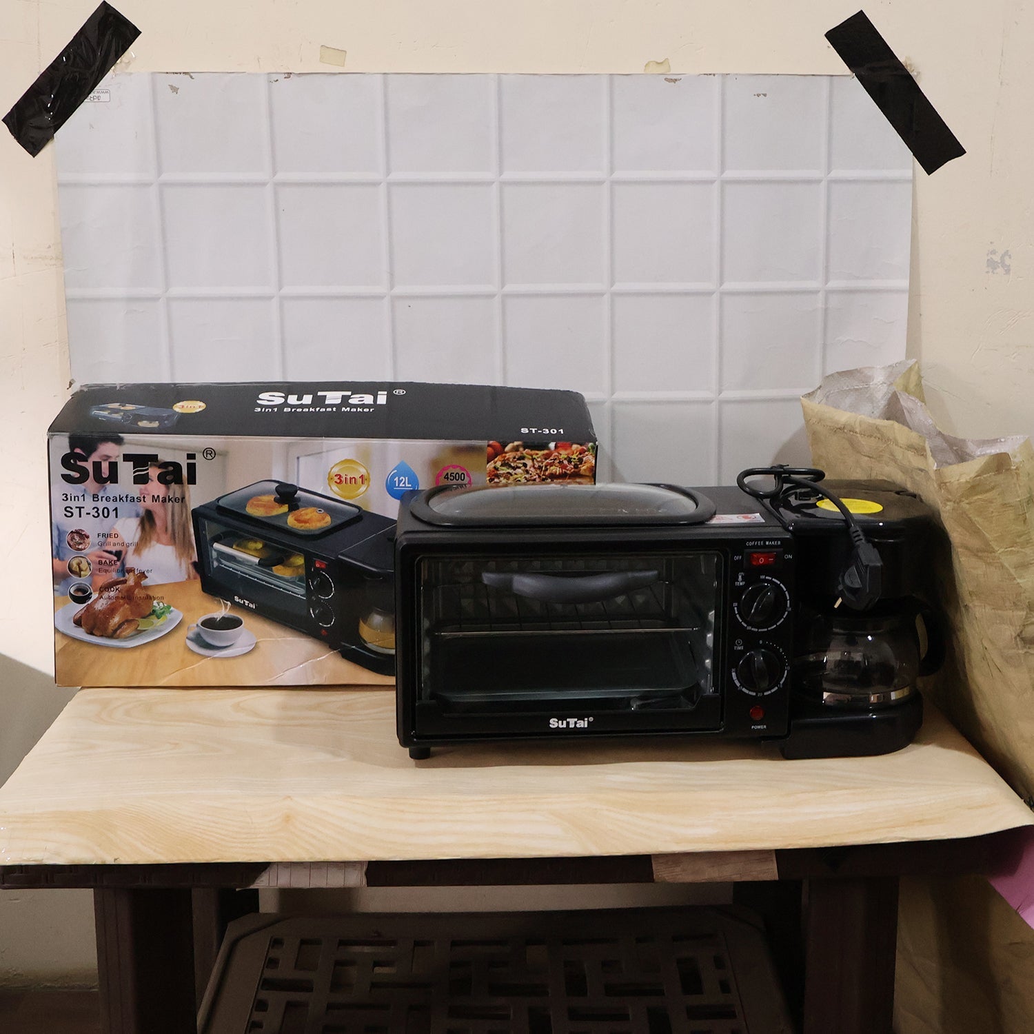 Suta 3 In 1 Breakfast Maker  Compact Kitchen Multi-functional Appliance