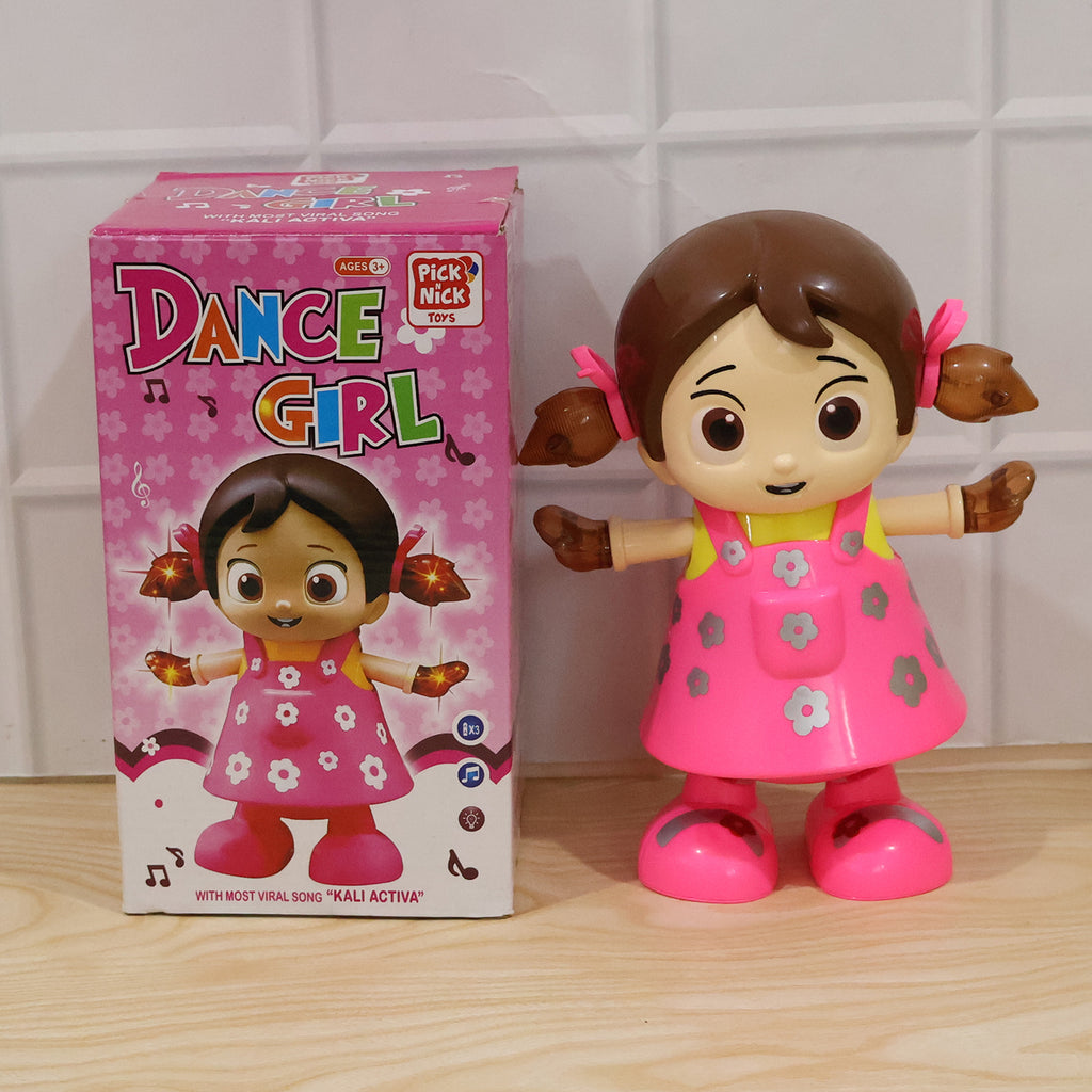 Dancing Girl Musical Light Toy With Rotating Movement Music For Kids (1 Pc)