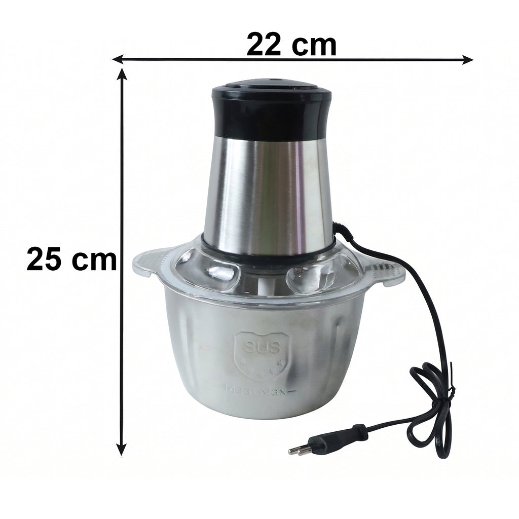 Electric Ss Food Processor 2 Litre Vegetable Chopper Mixer Grinder (1 Pc)