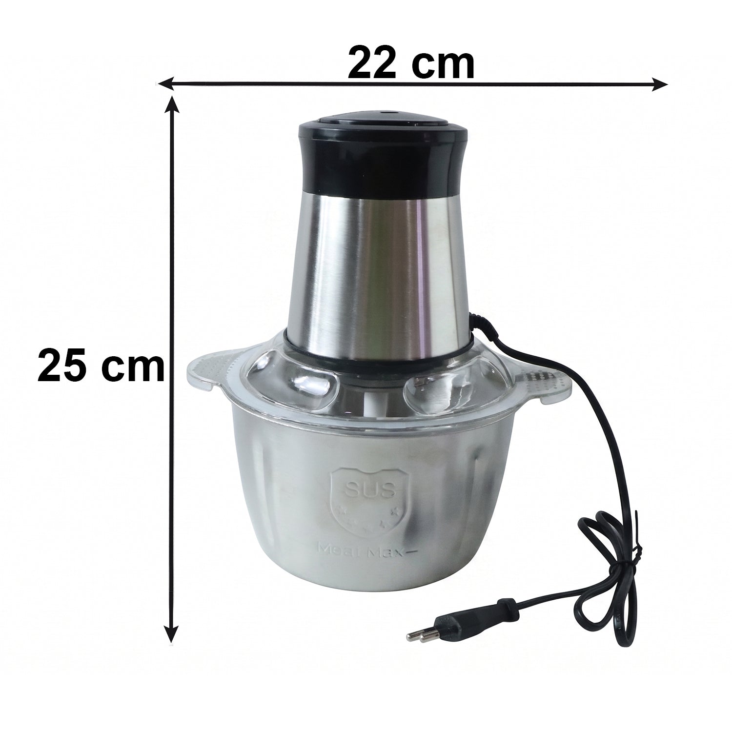 Electric Ss Food Processor 2 Litre Vegetable Chopper Mixer Grinder (1 Pc)