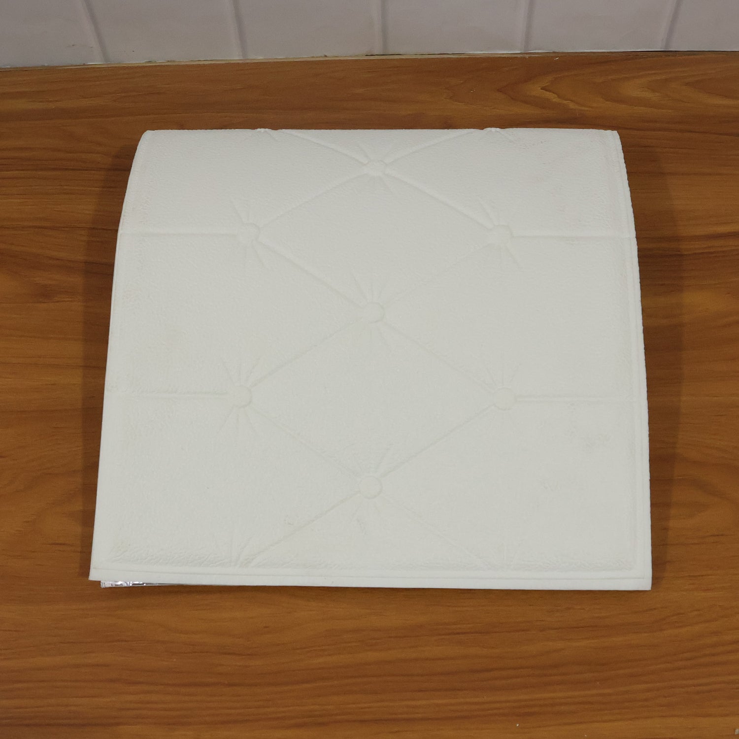 Self Adhesive 3d Foam Wall Panel Cushion Wallpaper (1 Pc White 69x35 Cm)