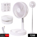 7206 Telescopic Electric Desktop Fan Height Adjustable Foldable  Portable For Travelcarry  Silent Table Top Personal Fan For Bedside Office Table (Battery Not Include)