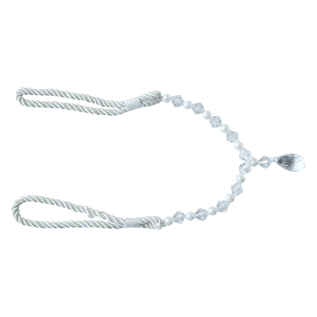 Luxury Crystal And Pearl Beaded Curtain Tieback (1 Pc)