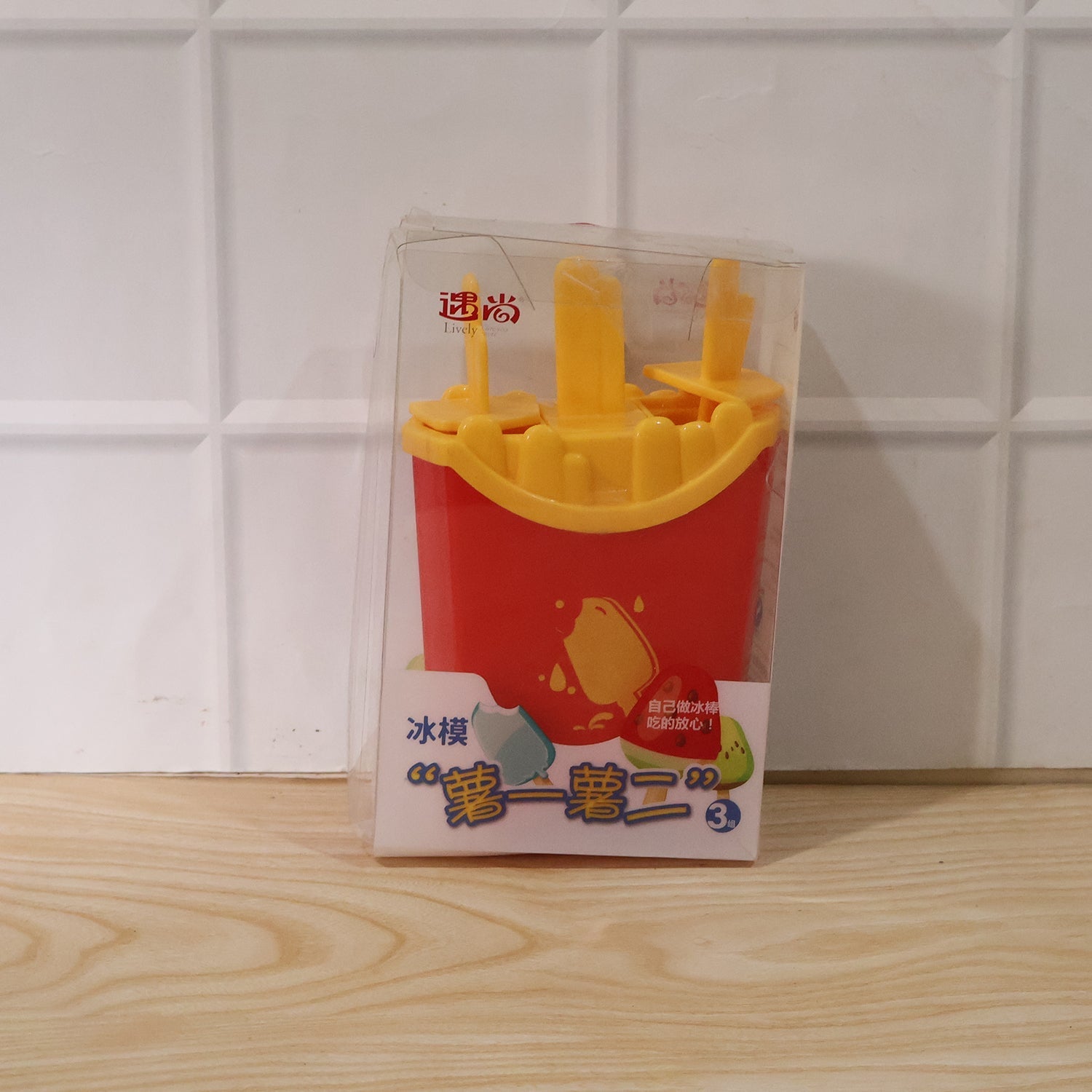 French Fries Shape Ice Popsicle Mould Set Reusable Kulfi Ice Cream Maker (3 Mold)