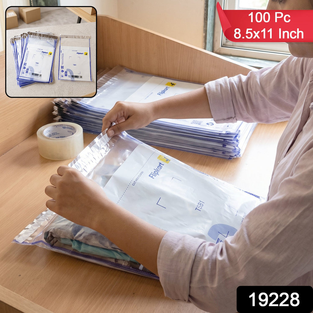 Flipkart Courier Bags 8.5 X 11 Inch Pack Of 100 Tamper Proof Polybags (100 Pc)