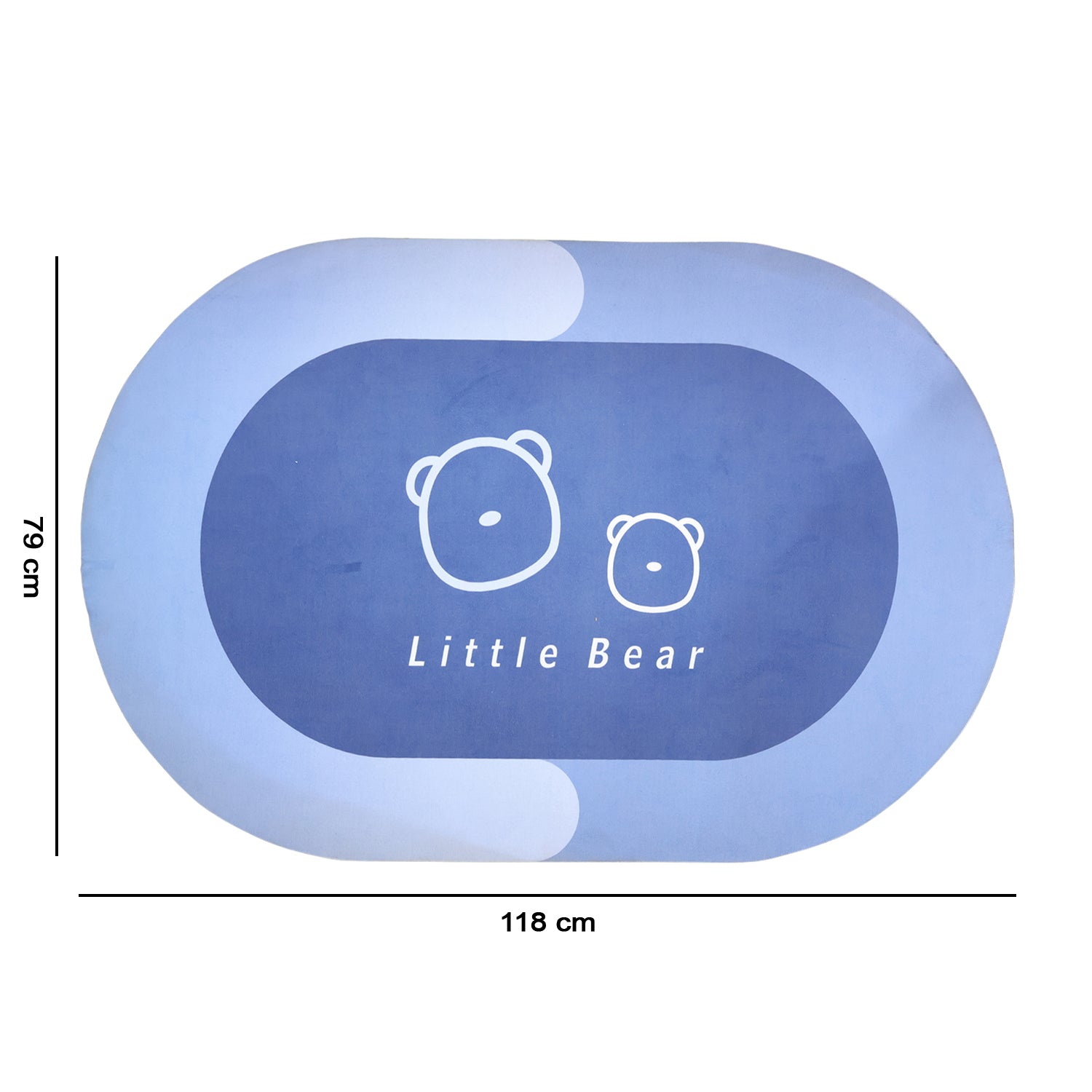 Premium Little Bear Printed Soft Non-slip Bath Mat (1 Pc 118x79 Cm)