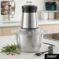 Electric Ss Food Processor 2 Litre Vegetable Chopper Mixer Grinder (1 Pc)