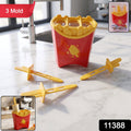 French Fries Shape Ice Popsicle Mould Set Reusable Kulfi Ice Cream Maker (3 Mold)