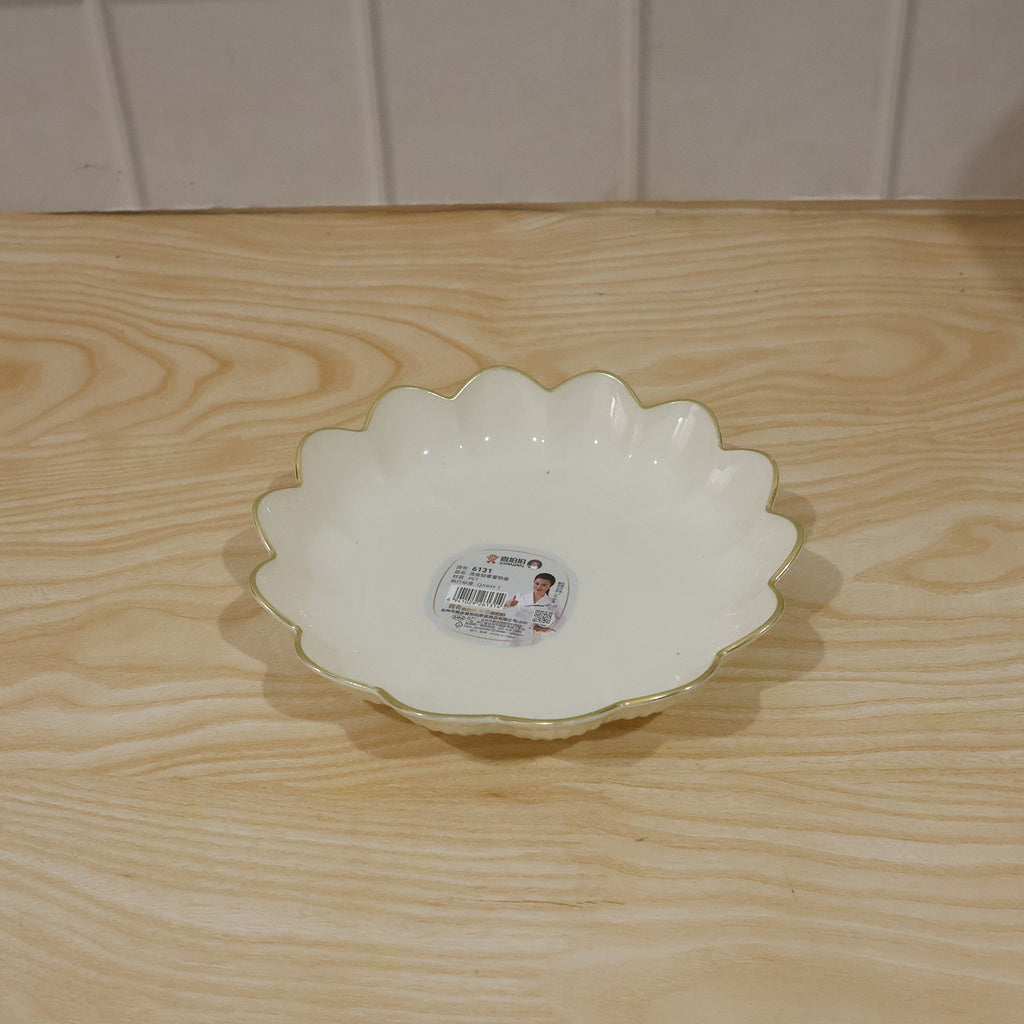 Lotus Flower Decorative Serving Tray Stylish Snack Dry Fruit Platter (1 Pc)