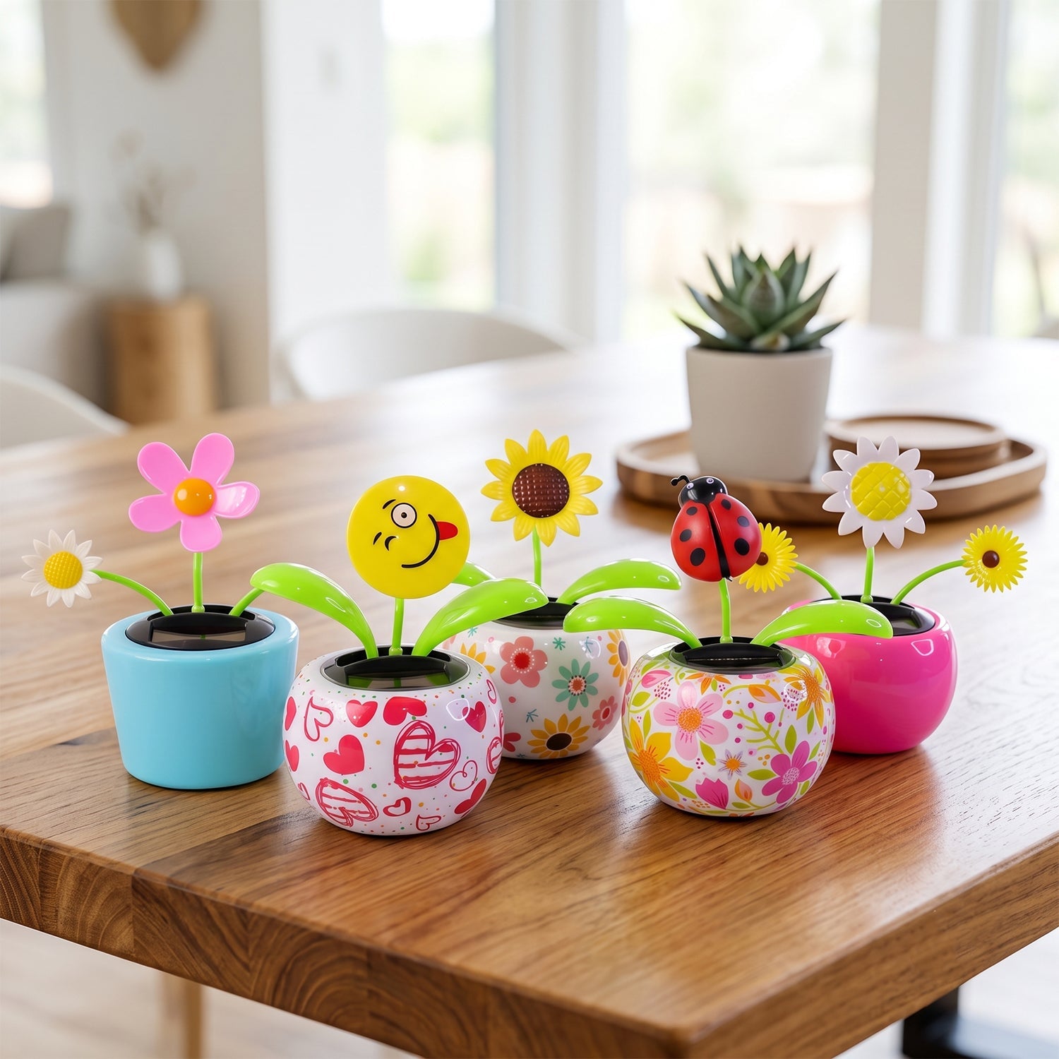 Solar Dancing Flower Toy With Pot For Car Dashboard And Desk Decor (1 Pc)