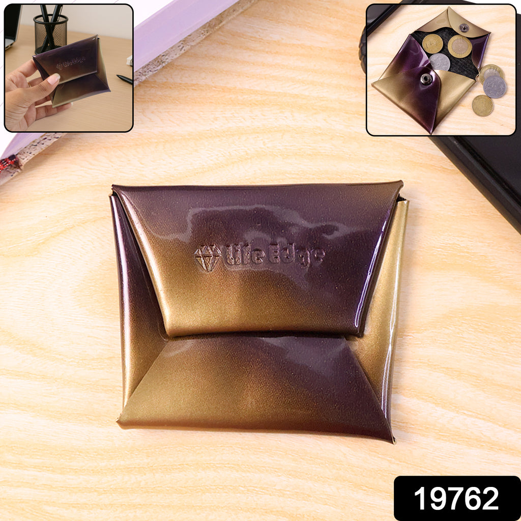 Premium Foldable Pu Leather Coin Pouch (1 Pc)