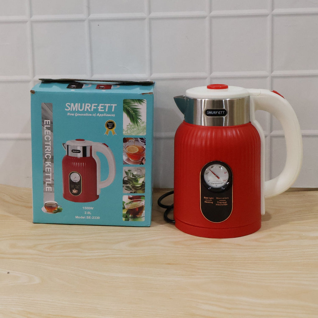 Electric Kettle 2 Litre 1500w Red For Tea Coffee Milk And Hot Water (1 Pc)
