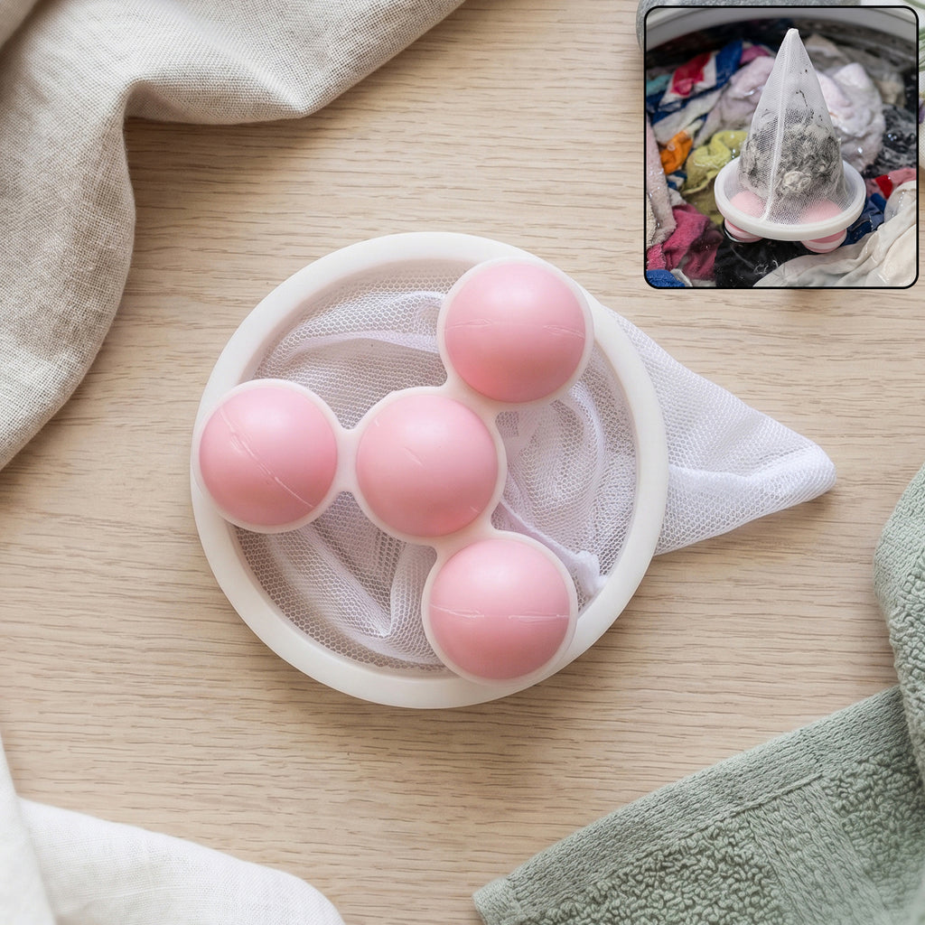 Washing Machine Floating Hair Lint Catcher  Reusable Mesh Filter Balls For Clean Laundry