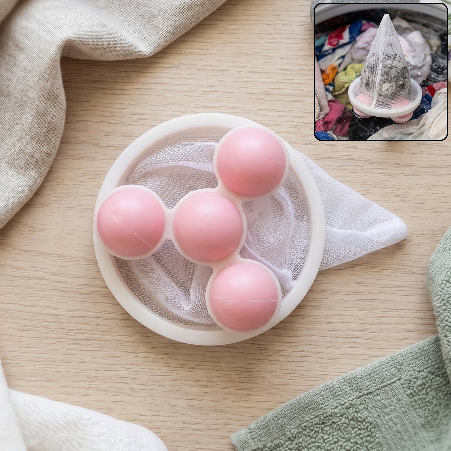 Washing Machine Floating Hair Lint Catcher  Reusable Mesh Filter Balls For Clean Laundry