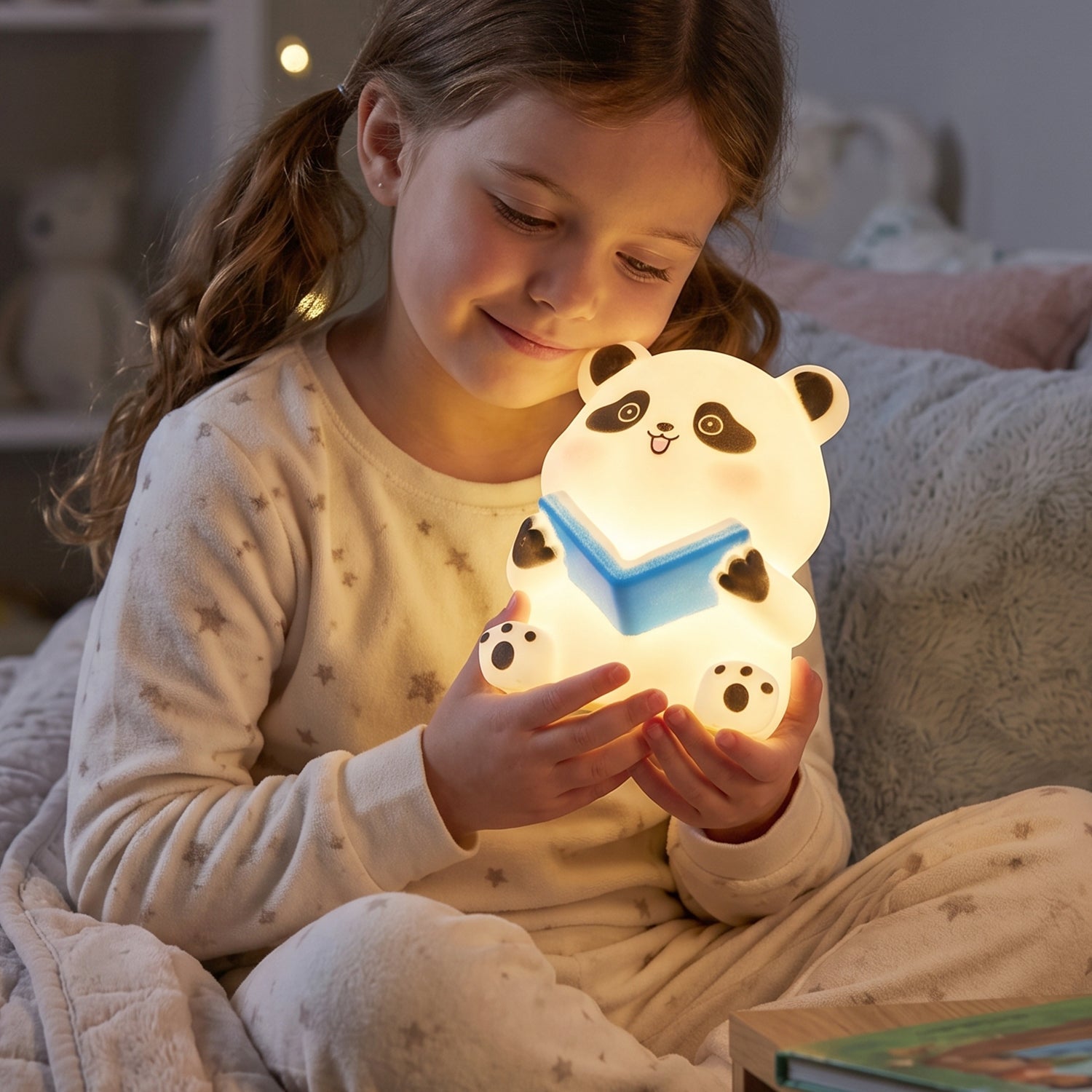 Panda Reading Led Night Light Cute Silicone Bedside Lamp For Kids (1 Pc)