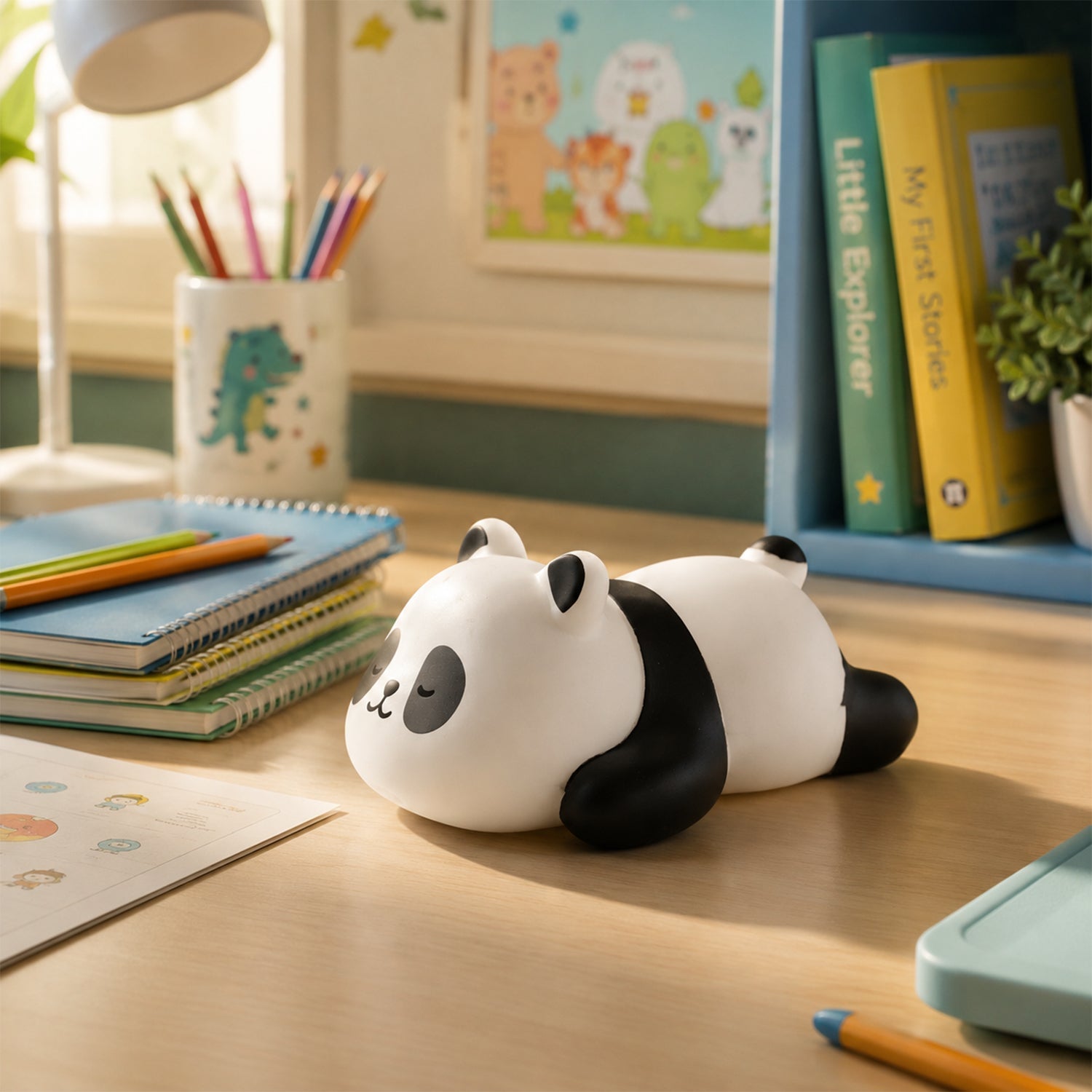 Sleeping Panda Led Night Light Cute Silicone Bedside Lamp For Kids (1 Pc)
