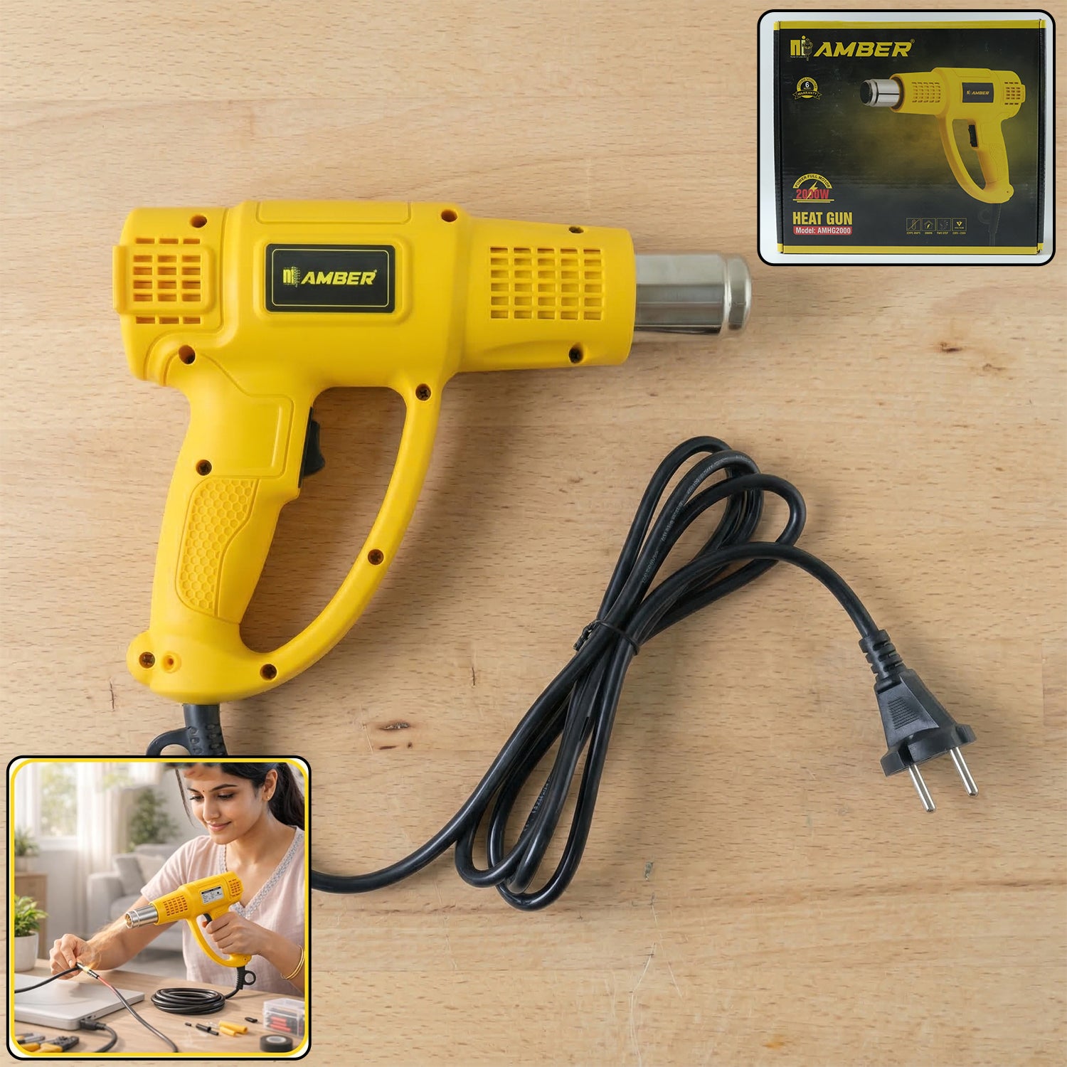 Amber Heat Gun Amhg2000 2000w 1 Pc