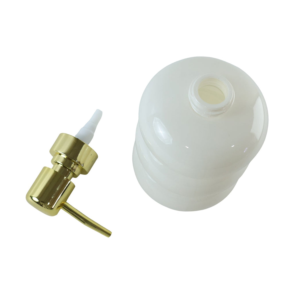 Glass Liquid Soap Dispenser Bottle With Gold Pump Refillable (1 Pc)