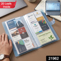 Multipurpose Button Closure Document Organizer Wallet With 20 Inner Leafs (1 Pc)