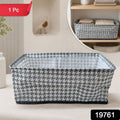 Foldable Cloth Organizer Basket Fabric Storage Box For Clothes Toys (1 Pc)