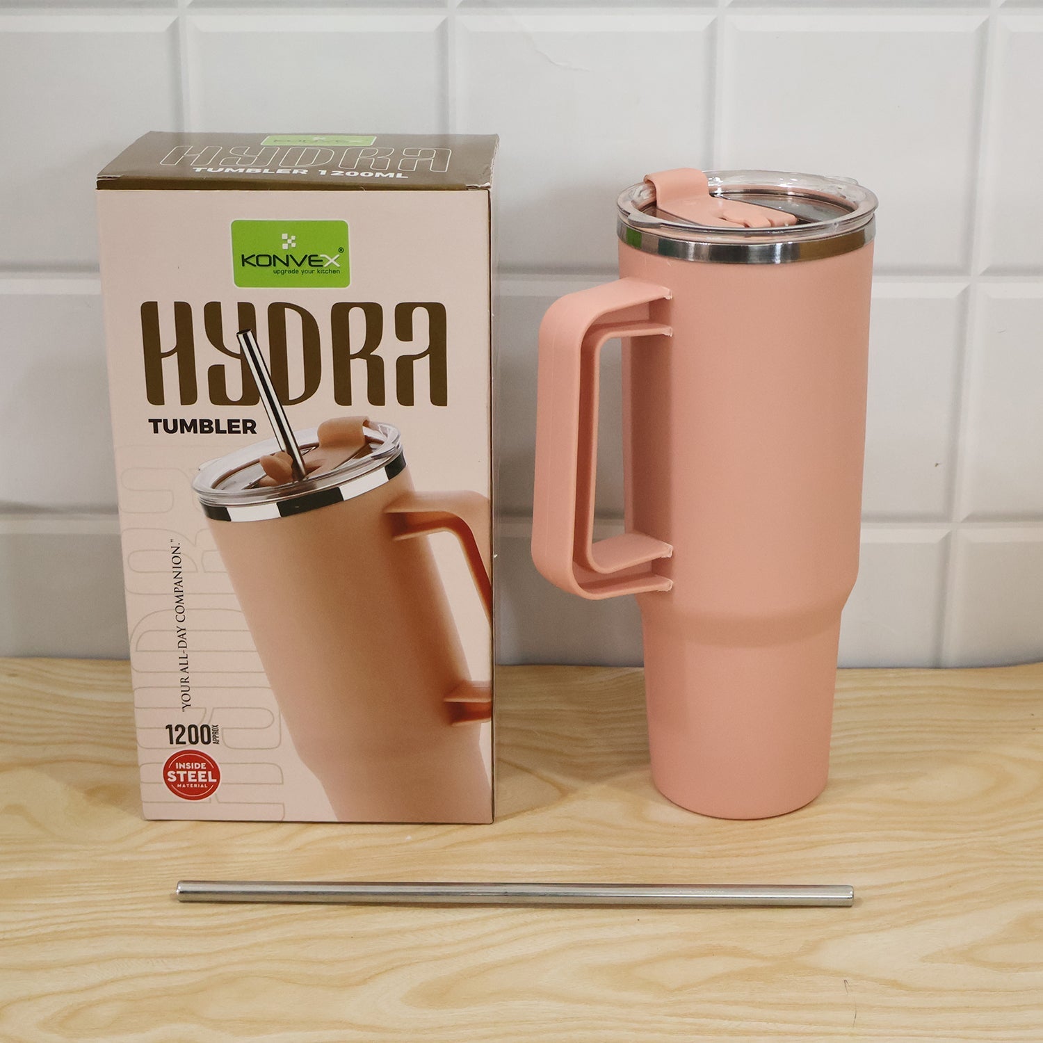 Live photo of Konvex Hydra 1200 ml pink tumbler