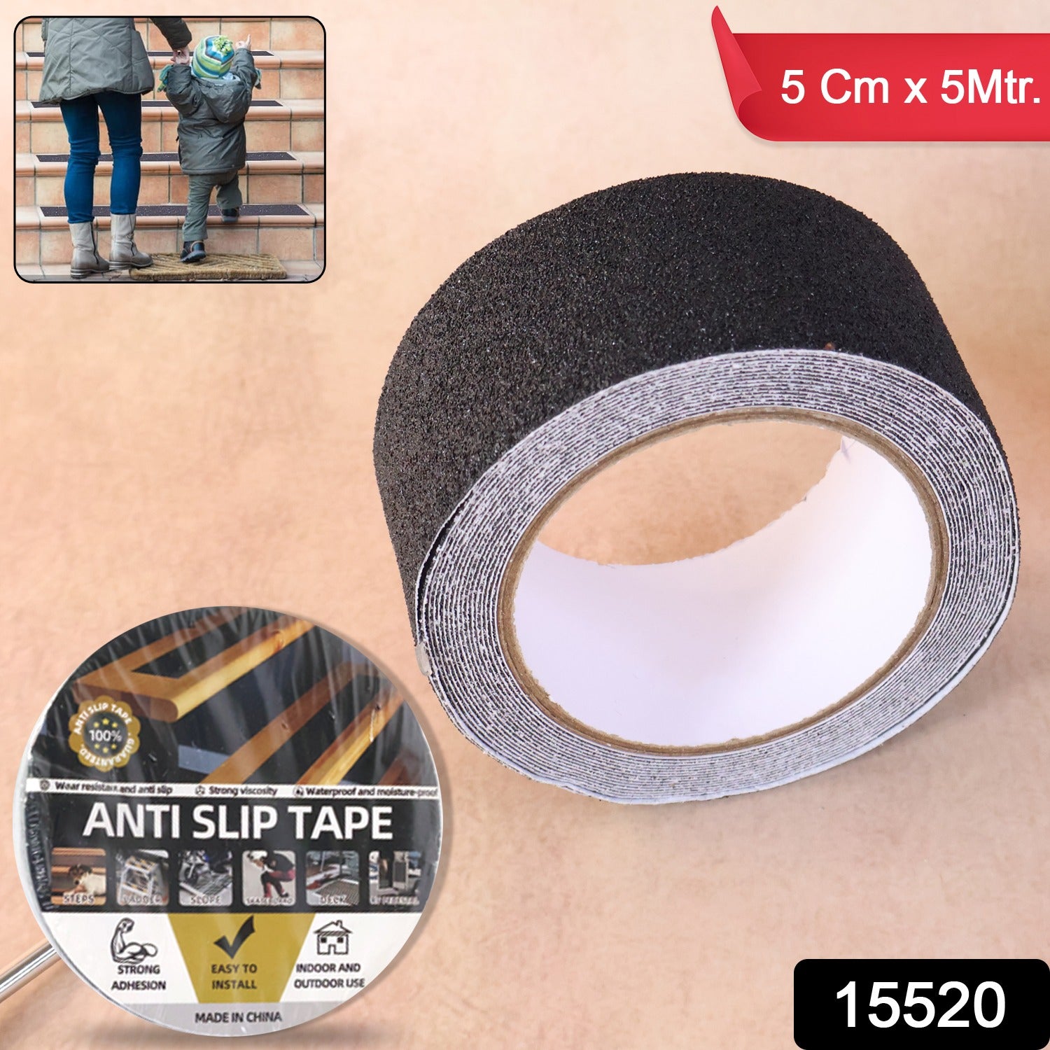 Heavy Duty Anti-slip Safety Grip Tape Roll 5 Cm X 5 M (1 Pc)