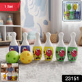 Kids Bowling Set With 6 Colorful Pins And 2 Balls (1 Set)