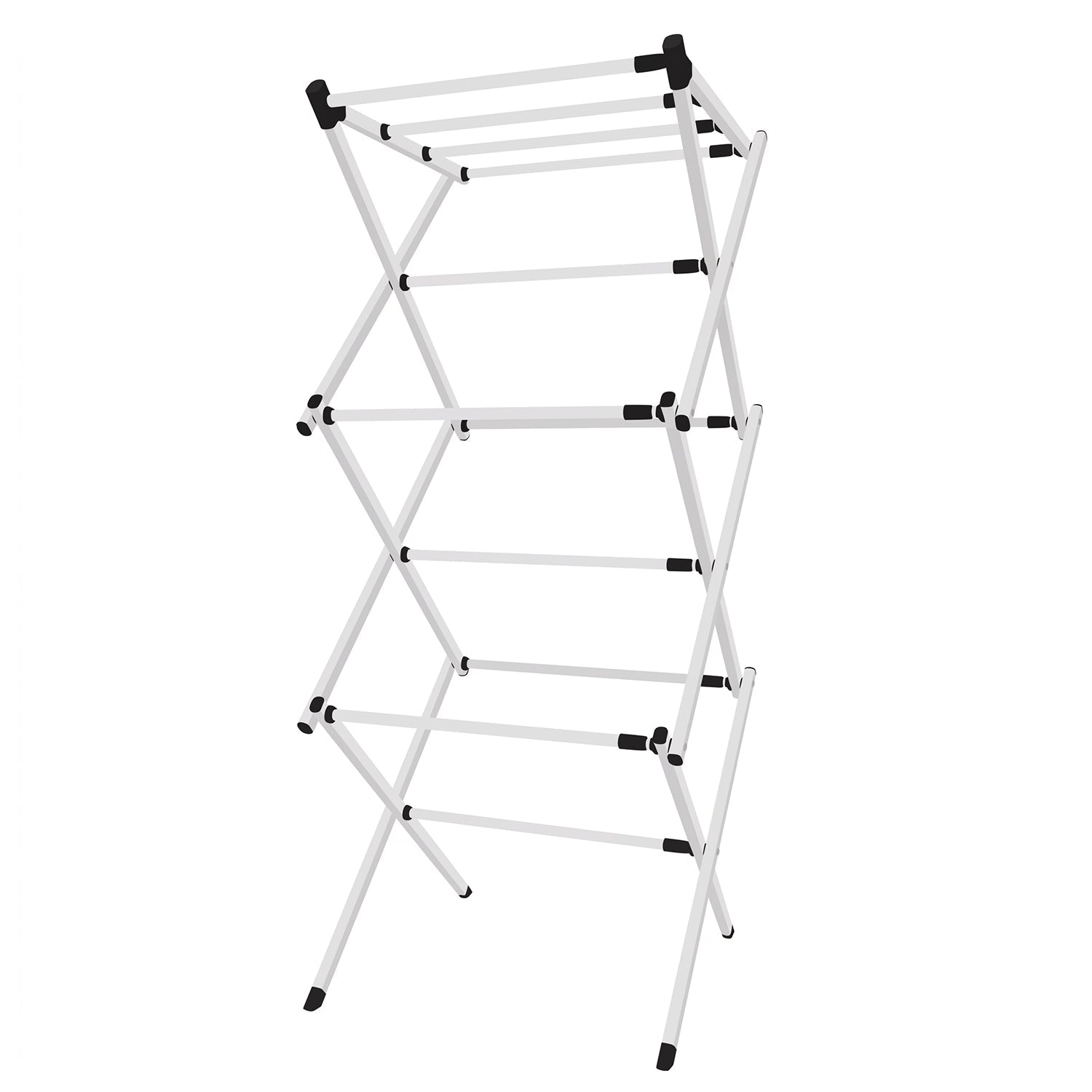 Metal Foldable Clothes Drying Rack 3 Tier Portable Laundry Stand (1 Pc)