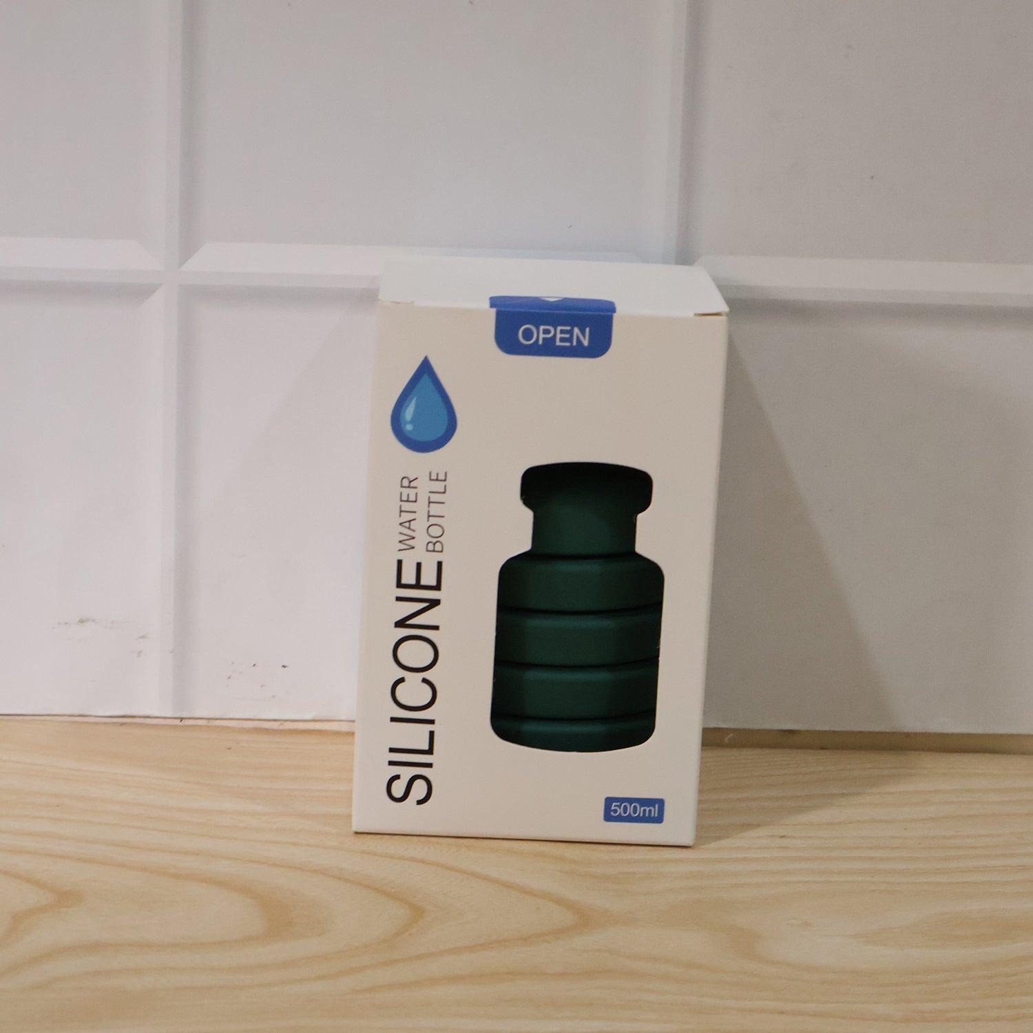 Silicone Foldable Collapsible Leak Proof Travel Sports Water Bottle 500ml (1 Pc)