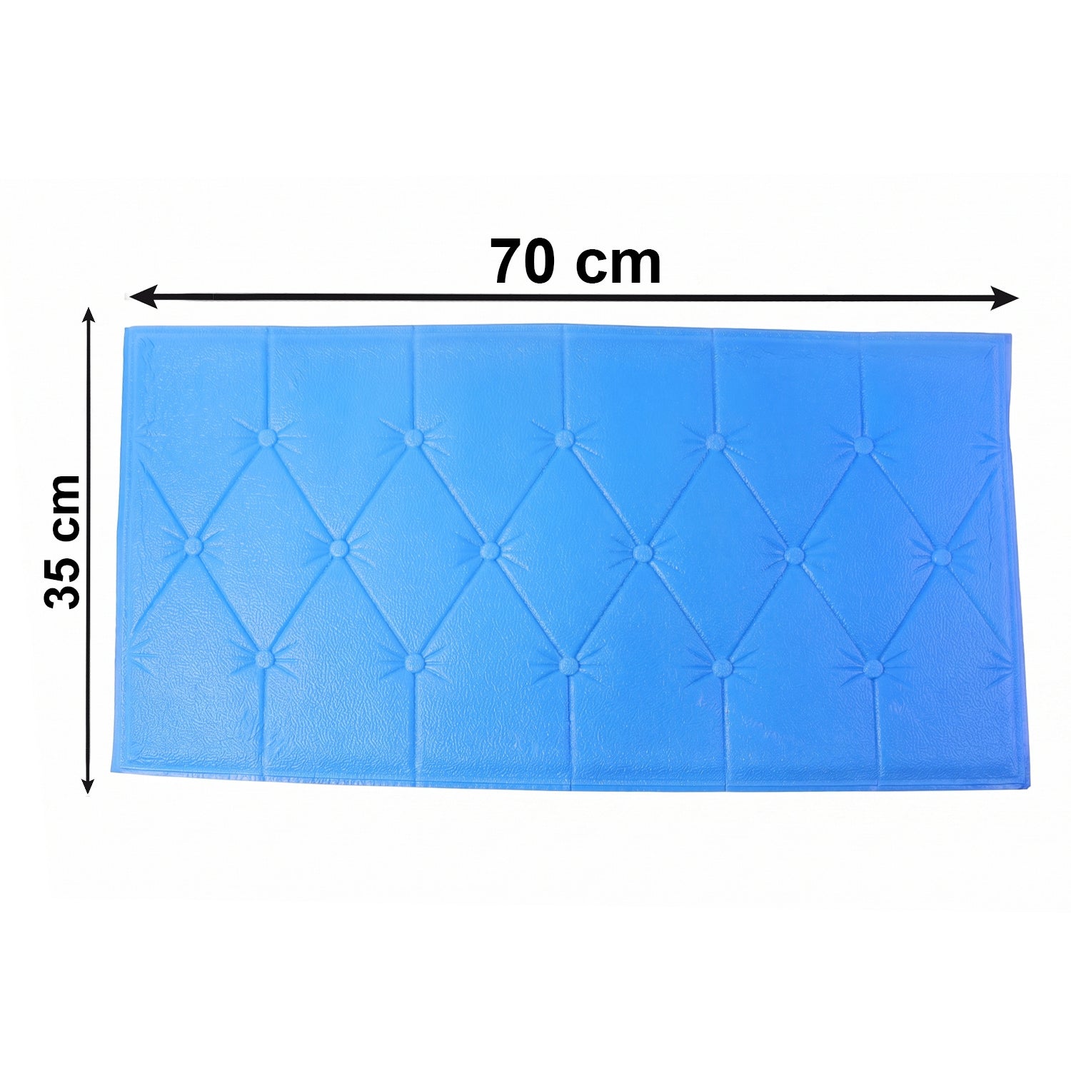 Self Adhesive 3d Foam Wall Panel Cushion Wallpaper (1 Pc Blue 69x35 Cm)
