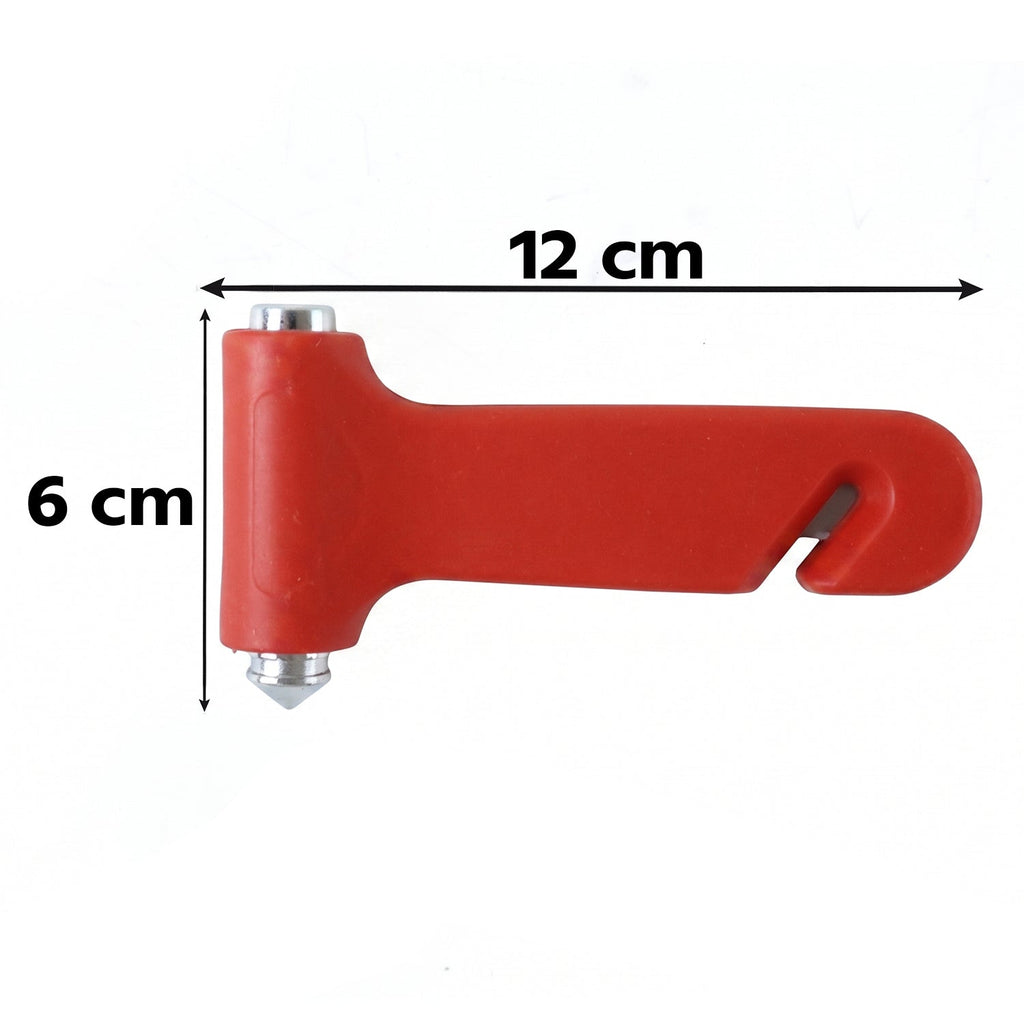 2 In 1 Car Safety Hammer Emergency Window Breaker And Seatbelt Cutter (1 Pc)