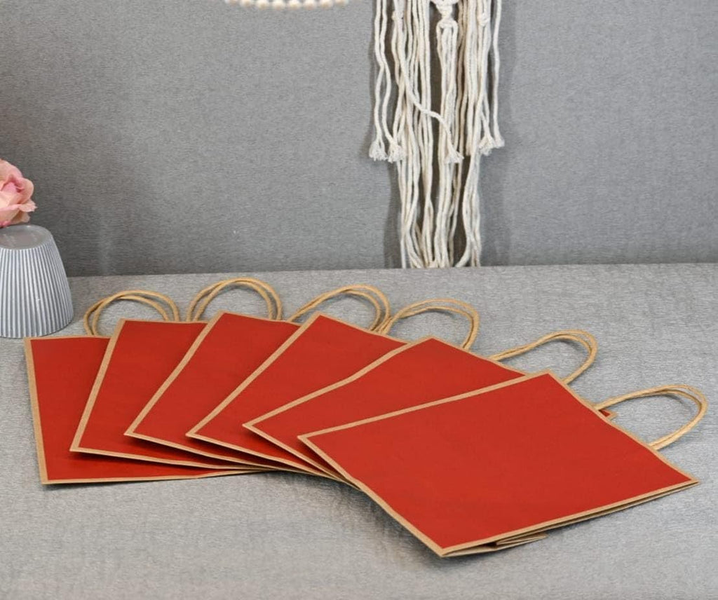 Small Size  (21 X15 X8 cm) Paper Bags With Handle Gift Paper bag, Carry Bags, gift For Valentine Gifting, marriage Return Gifts, Birthday, Wedding, Party, Season's Greetings - Image 2