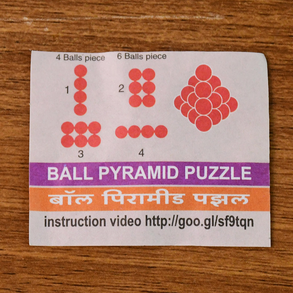 Ball Pyramid Toy  3d Puzzle Building Brain Teaser Toy