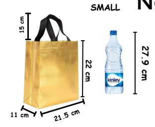 Small Size Non Woven Fabric Bag With Handle 29*22 cm Gift Paper bag, Carry Bags, gift bag, gift for Birthday, gift for Festivals, Season's Greetings and other Events(Gold) - Image 2