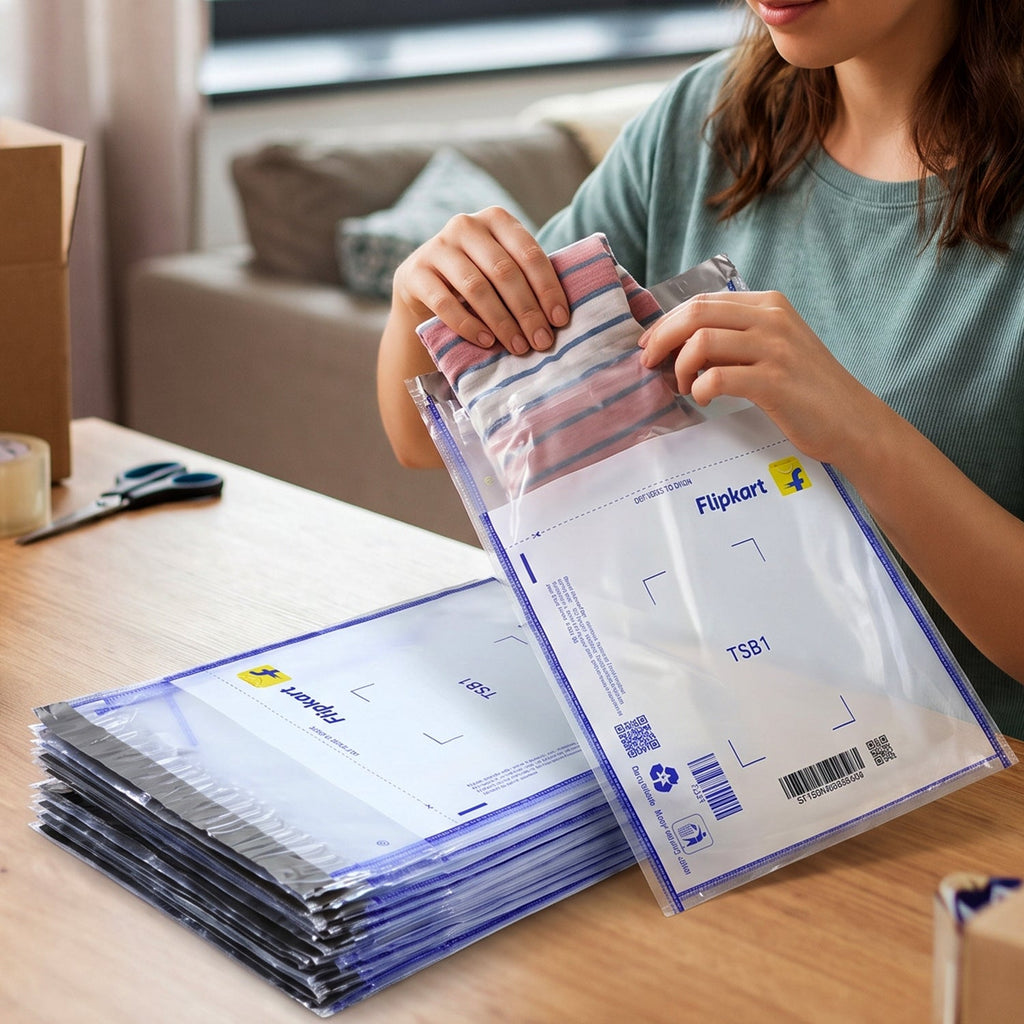 Flipkart Courier Bags 8.5 X 11 Inch Pack Of 100 Tamper Proof Polybags (100 Pc)