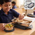 Apex Flexi stainless steel lunch box set with container and bowl