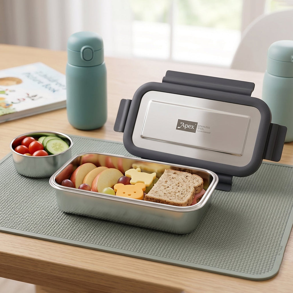 Steel tiffin box for school, office and travel