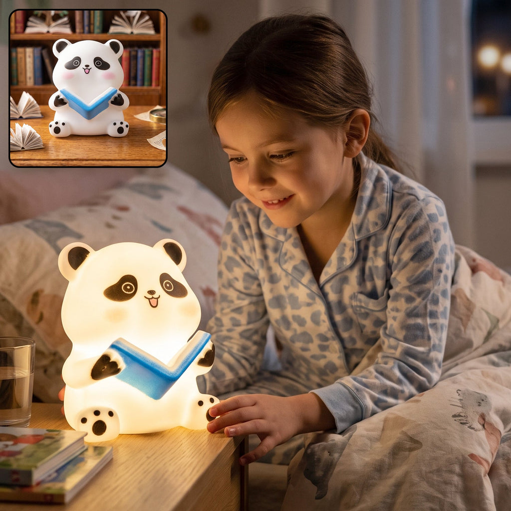 Panda Reading Led Night Light Cute Silicone Bedside Lamp For Kids (1 Pc)