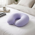 U-shaped Travel Neck Pillow Soft Comfortable Support Pillow With Snap Button (1 Pc)