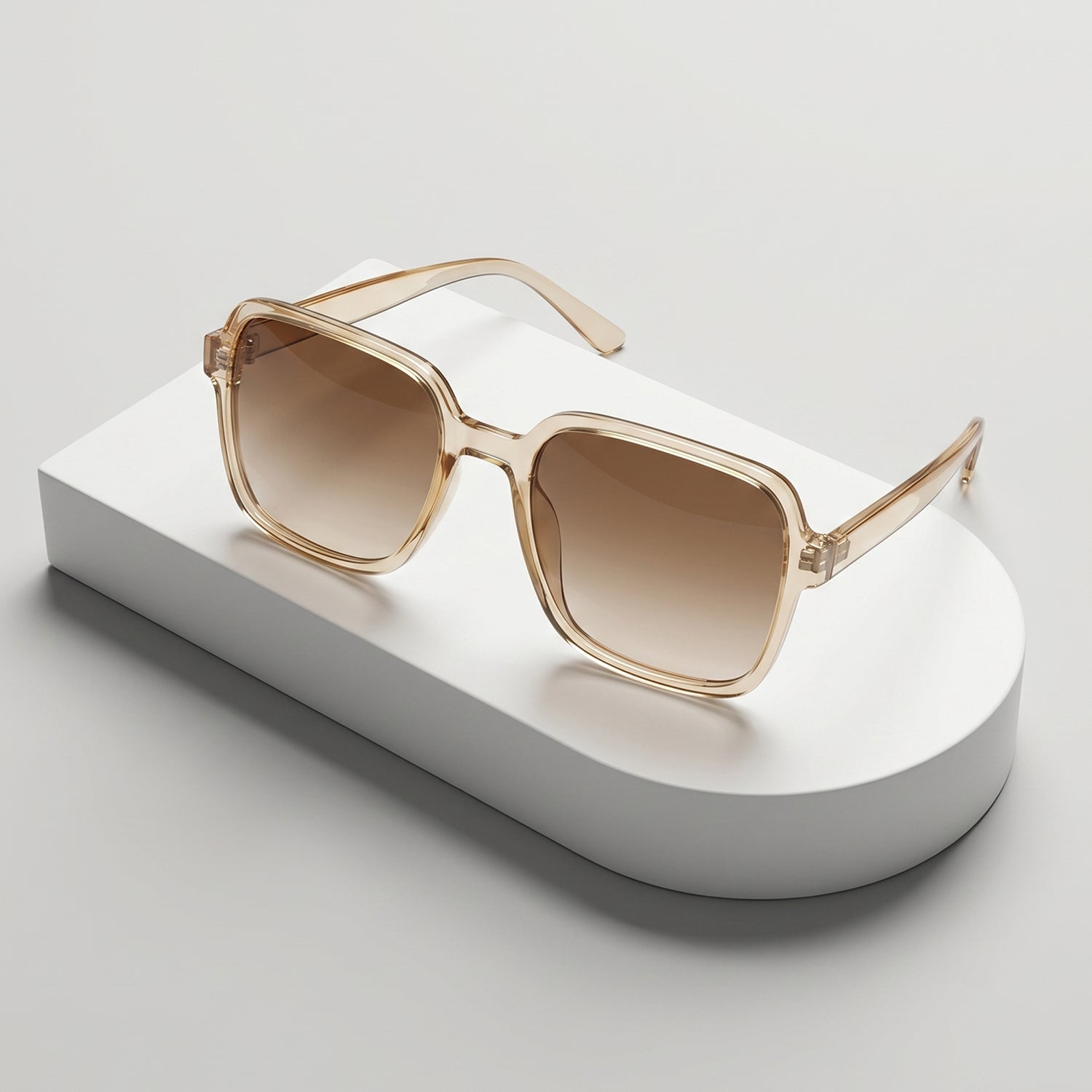 Square Retro Sunglasses For Men And Women With Gradient Tinted Lenses (1 Pc)