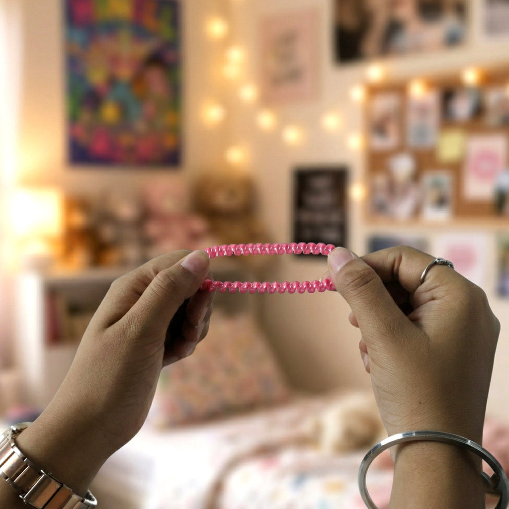Telephone Wire Hair Band (1 Pc Mix Color)