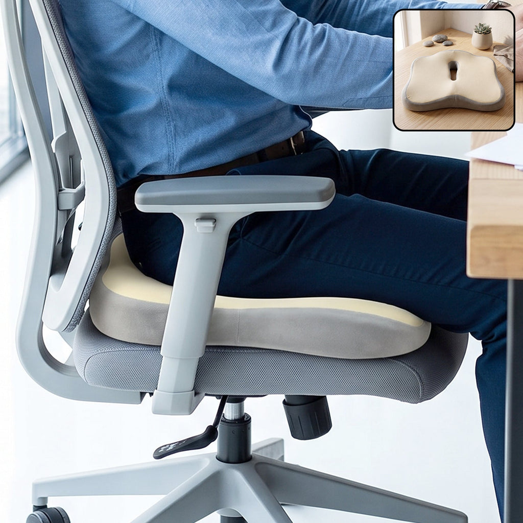 Comfort Memory Foam Ergonomic Seat Cushion For Office Chair (1 Pc)