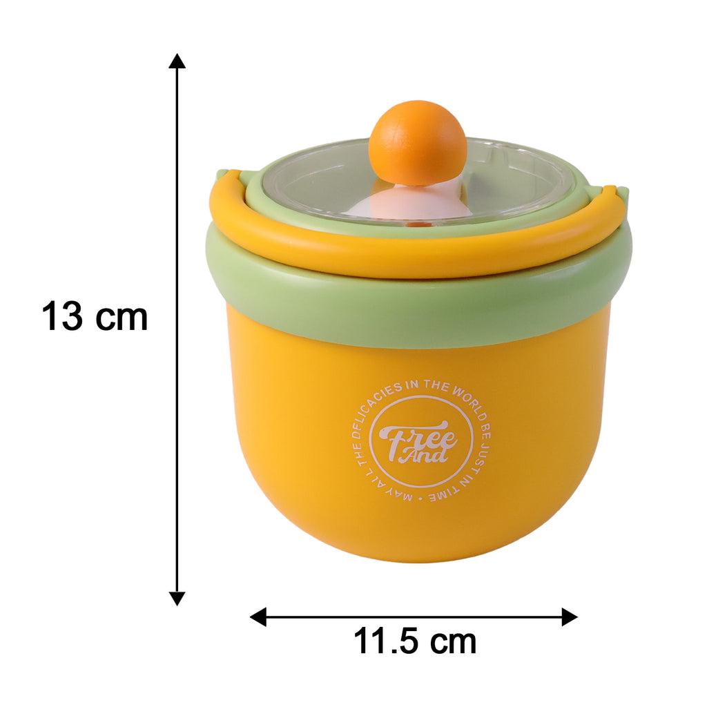 Luxury Cute Leak-proof Stainless Steel Lunch Box With Spoon - 600 Ml
