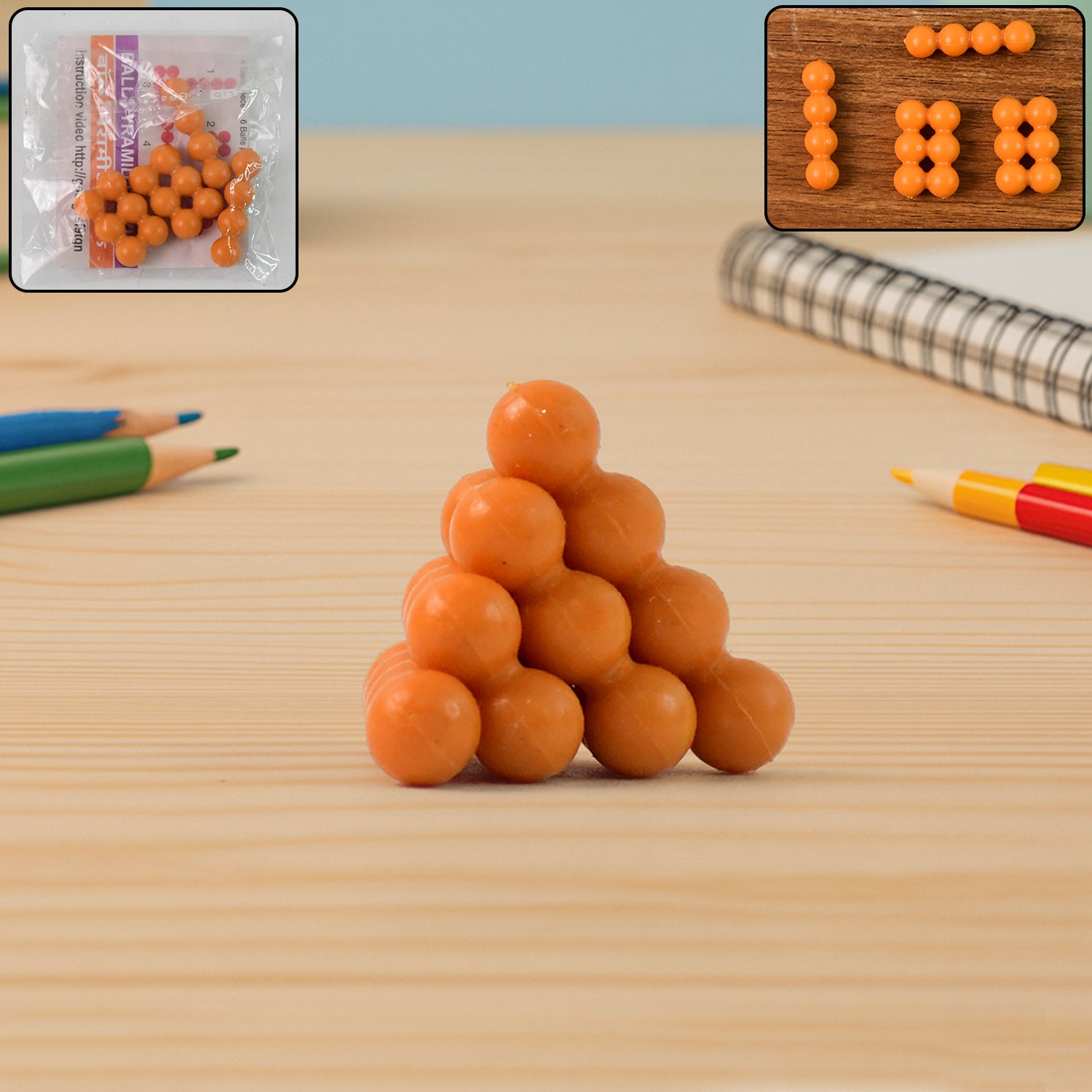 Ball Pyramid Toy  3d Puzzle Building Brain Teaser Toy